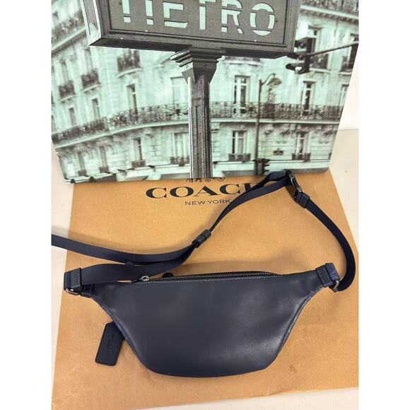 Coach CBK37 Warren Mini Belt Bag In Blocked Signature Canvas - Picture 2 of 7